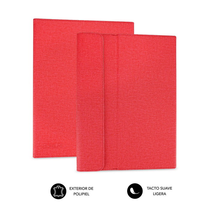 Subblim Clever Stand Funda para Tablet hasta 10,1 pulgadas - Rojo